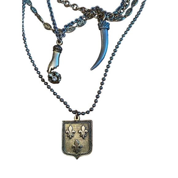 John Wind Maximal Art Multi Chain & Charm Vintage Necklace… Rare! - Picture 12 of 16